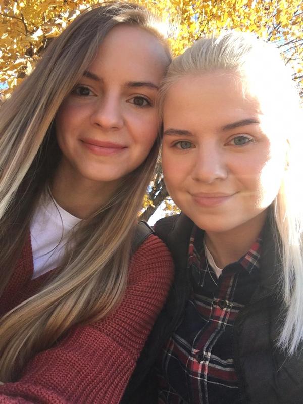 With sister Ellina